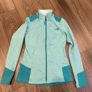 The North Face Jacket Women's Shastina Stretch Slim Fit Zip Hoodie X-small Teal